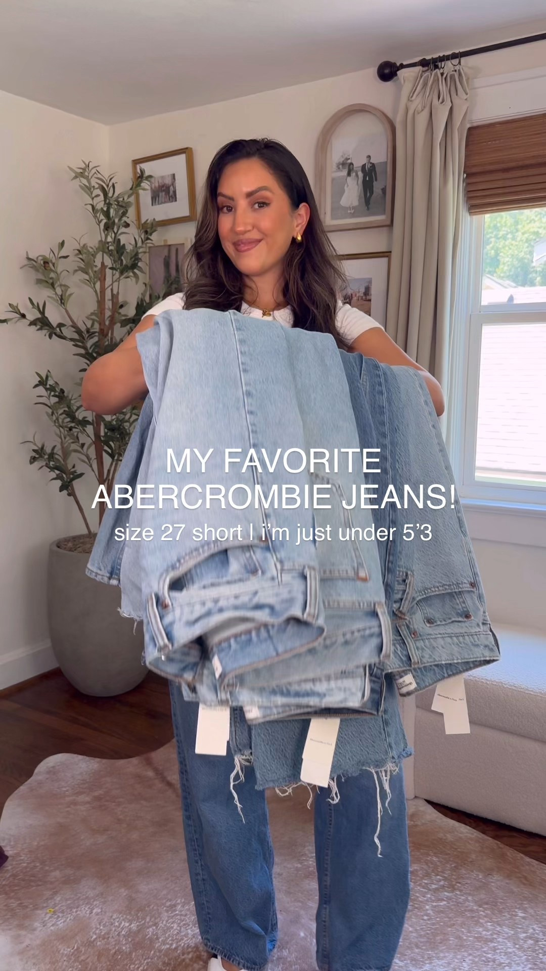 Abercrombie denim sale!! I’m a size 27 short
Extra 15% off with code “DENIMAF”

Tops: 15-20% off
Denim jacket- small
Cardigan- small
Off the shoulder top- medium 

#LTKSeasonal #LTKSaleAlert #LTKFindsUnder100