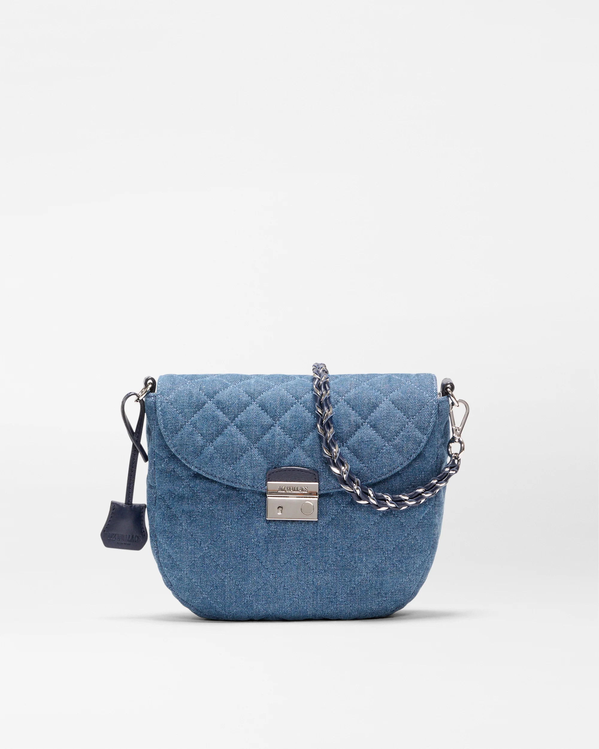MZ Wallace True Blue Denim Crosby Lock Saddle – Crossbody | MZ Wallace | MZ Wallace