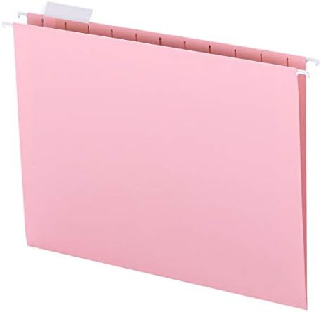 Smead Colored Hanging File Folder with Tab, 1/5-Cut Adjustable Tab, Letter Size, Lavender, 25 per... | Amazon (US)