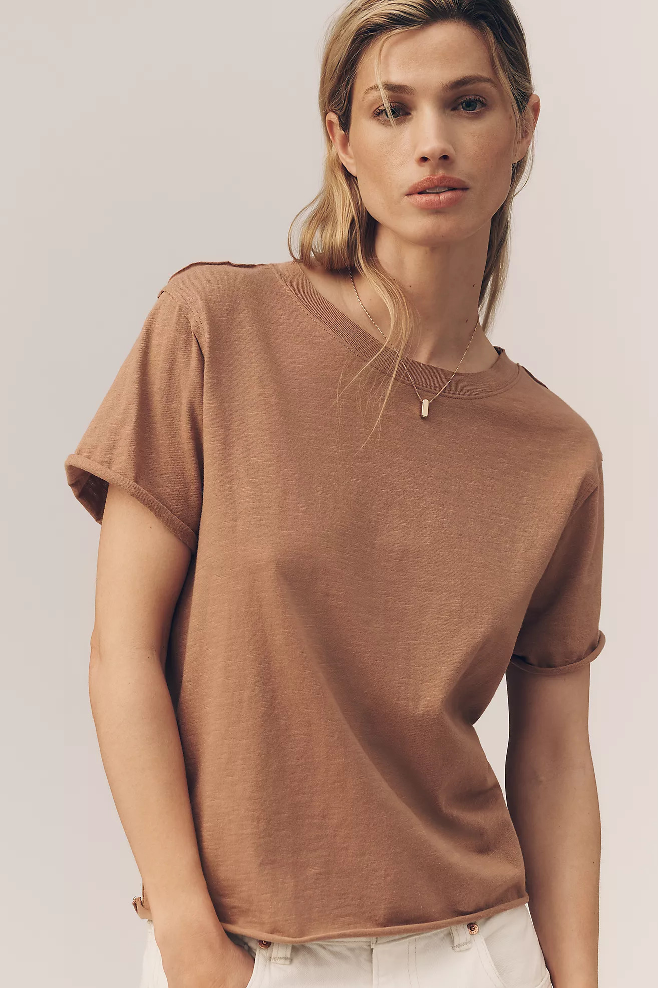 Maeve Caitlin Cotton Boxy Tee | Anthropologie (US)