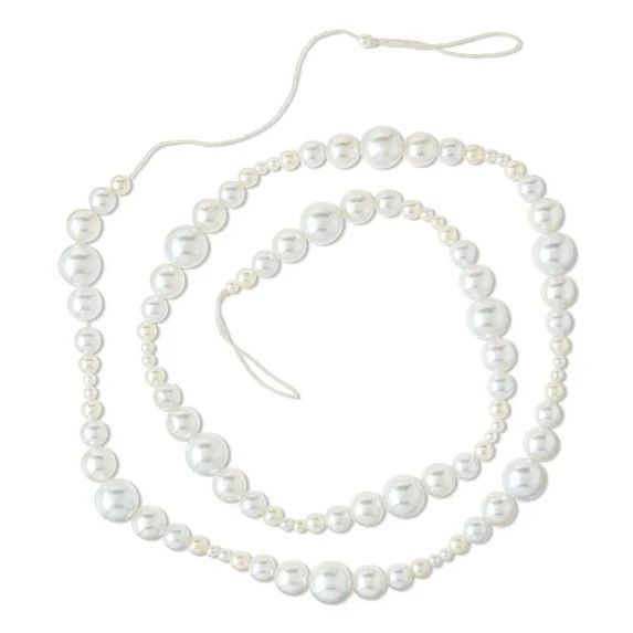 Pearly White Bead Christmas Garland, 6', by Holiday Time | Walmart (US)