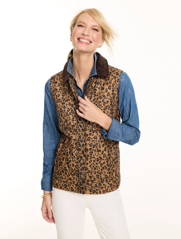 Quilted Vest - Lavish Leopard | Talbots