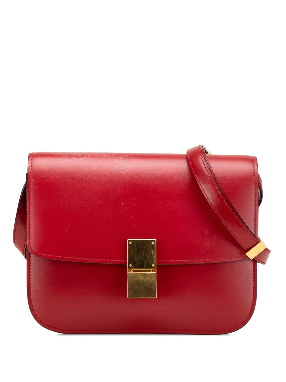 Celine Pre-Owned 2012-2024 Medium Calfskin Classic Box Crossbody Bag | Red | FARFETCH UK | Farfetch Global