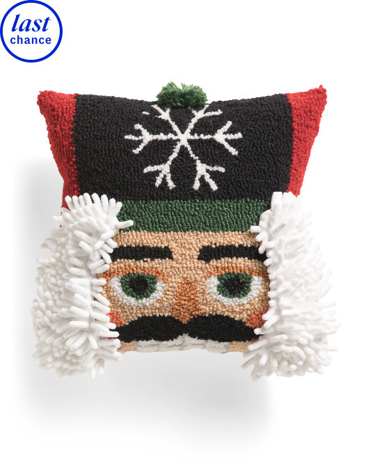 14x14 Hand Hooked 3d Nutcracker Pillow | Throw Pillows | Marshalls | Marshalls