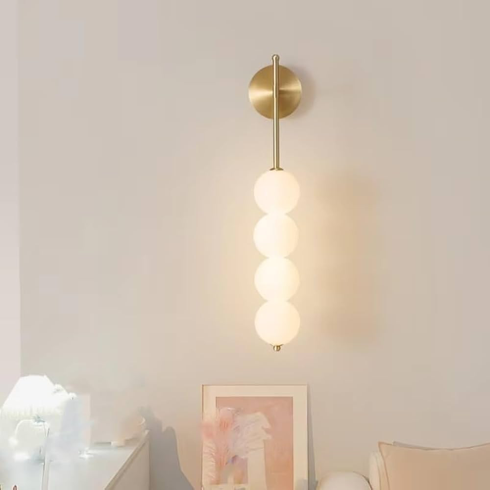 Nordic Wind Gourd Wall Lamp LED Milky White Light for Living Room Study Bedroom Bedside Home Deco... | Amazon (US)