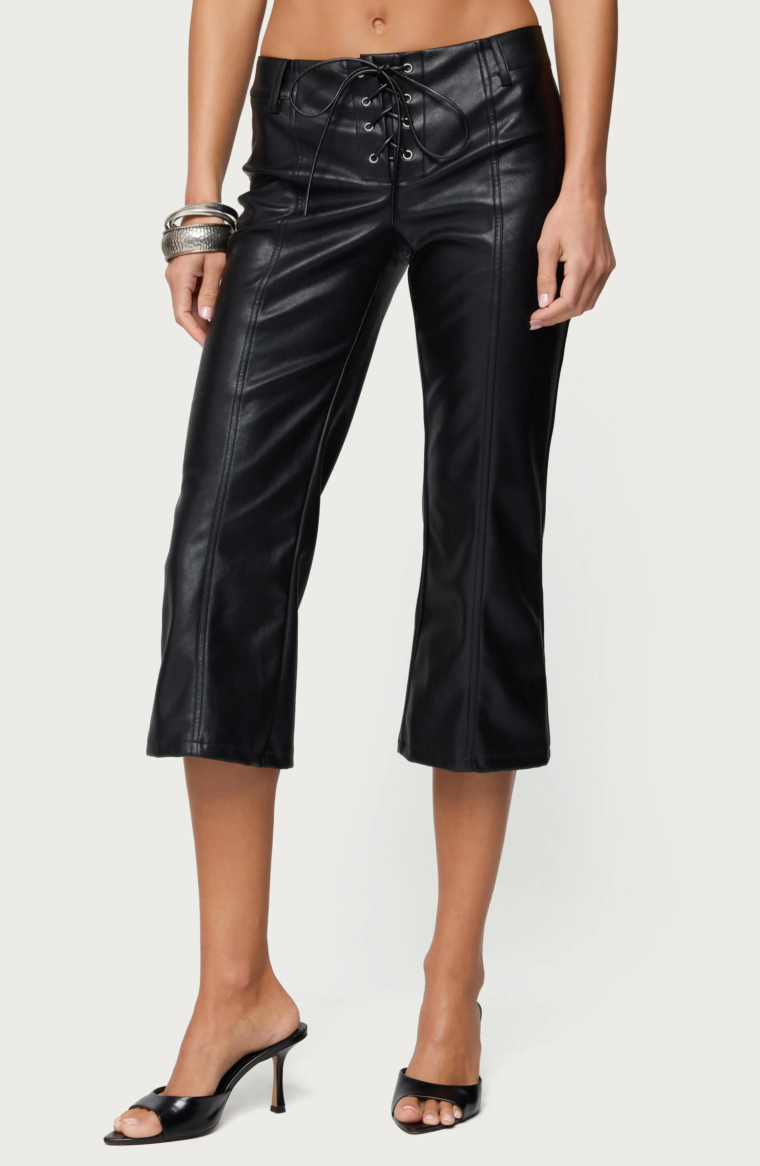 Lexy Faux Leather Capri Pants (Women) | Nordstrom | Nordstrom