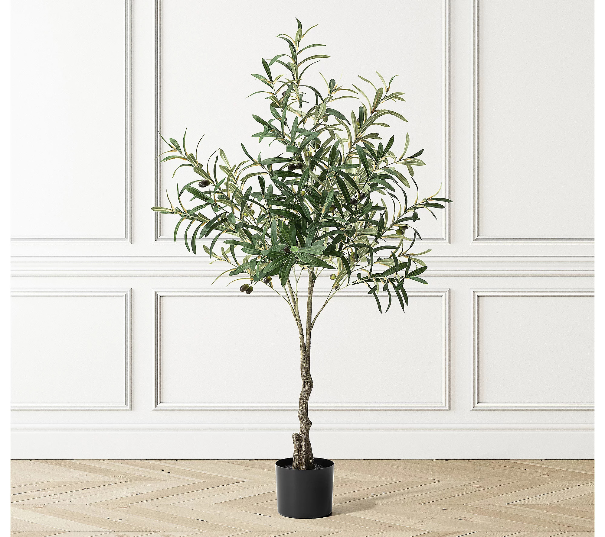 Glitzhome 4ft Faux Olive Tree In Pot | QVC