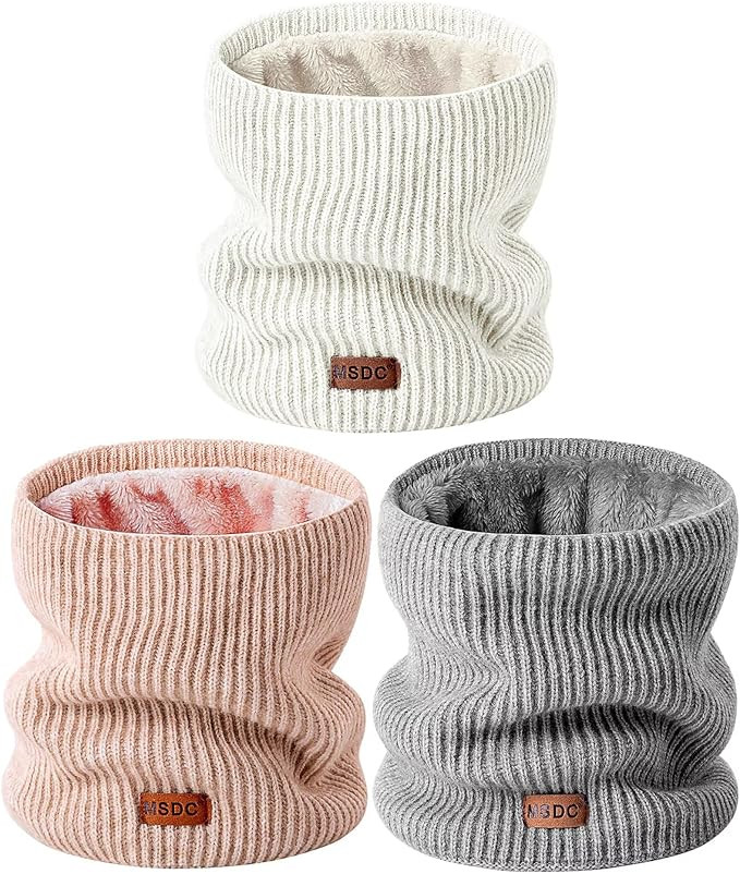 Winter Neck Gaiters for Men 3 Pack,Neck Warmer Men Women with Thermal Thick Warm Fleece Lined Col... | Amazon (US)