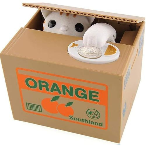 Barelove Kids Piggy Bank, ATM Coin Cash Money Counter Saving Can, Stealing Cute Cat Electronic Smart Voice Prompt Piggy Bank Safe Locks, Great Gift fot Boys & Girls (Cat) | Amazon (US)