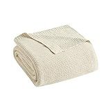INK+IVY Bree Knit Luxury Knit Blanket Ivory 90x90 Full/Queen Size Knit Premium Soft Cozy Acrylic For | Amazon (US)