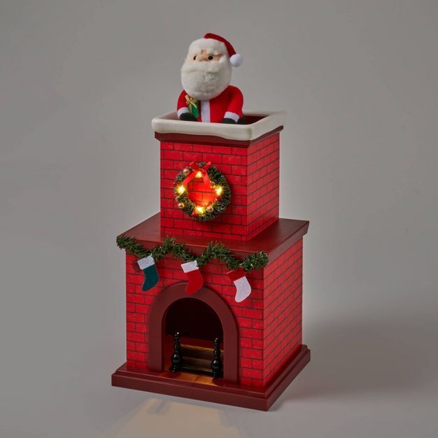 16.5" Animated Chimney with Santa Decorative Figurine - Wondershop™ | Target