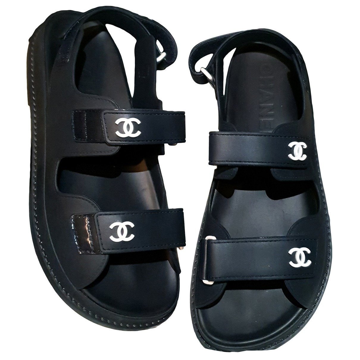 Chanel Dad Sandals Blue Rubber Sandals for Women 41 EU | Vestiaire Collective (Global)