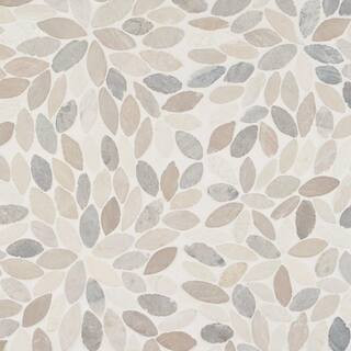 Ivy Hill Tile Countryside Flower Light Blend 11.81 in. x 11.81 in. Natural Stone Floor and Wall M... | The Home Depot