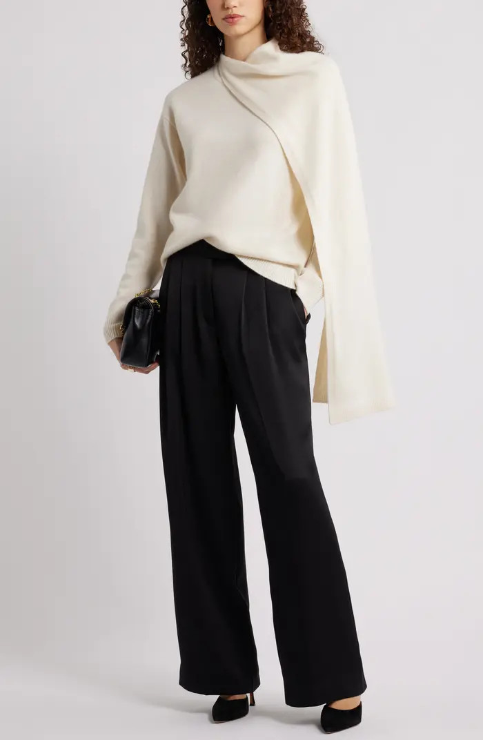 Scarf Collar Wool & Cashmere Sweater | Nordstrom