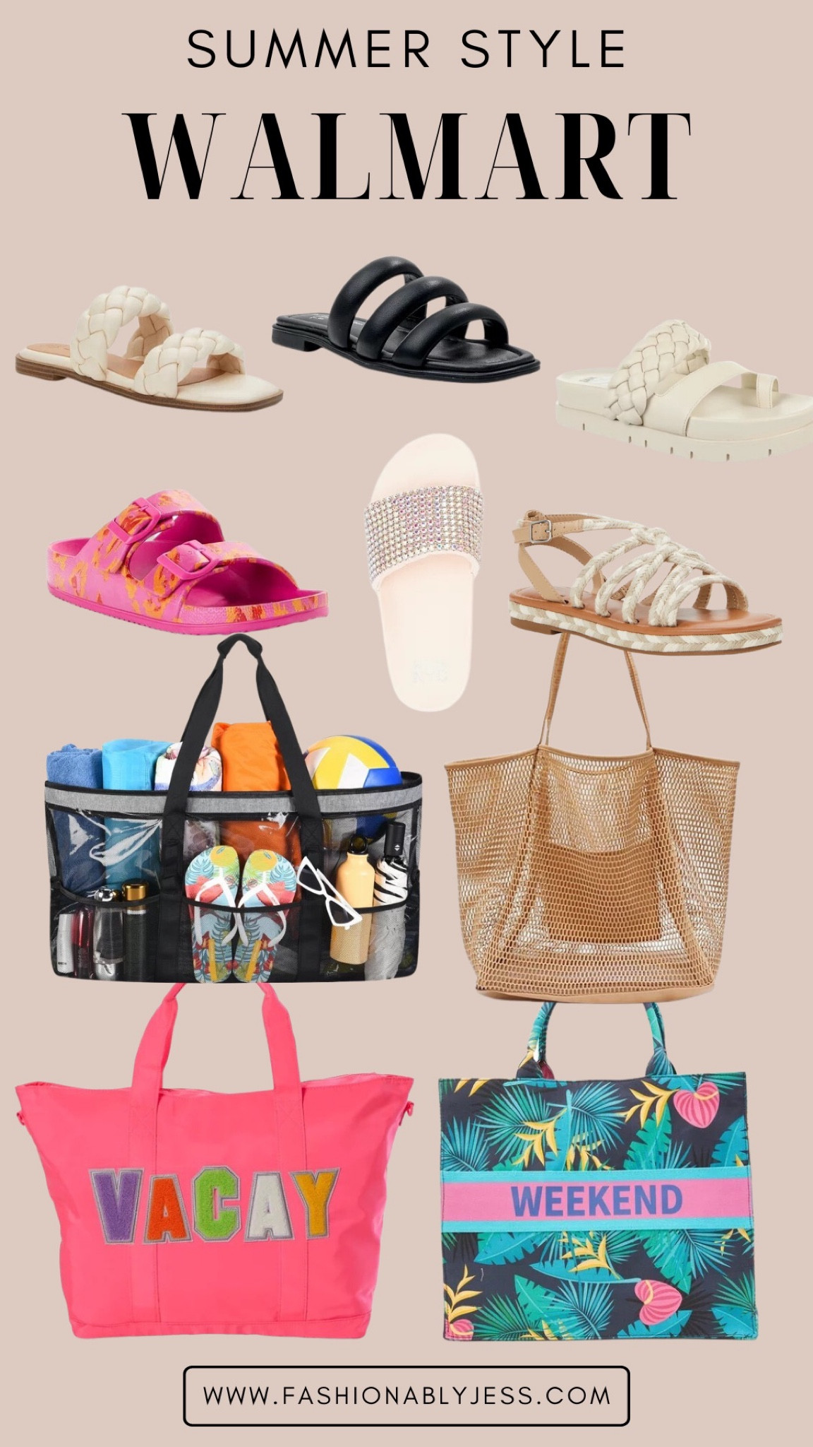 Loving these cute Walmart sandals and beach bags! Super cute for the beach/pool this summer! 
#summerfinds #walmartfinds #sandals #totebag

#LTKstyletip #LTKshoecrush #LTKtravel