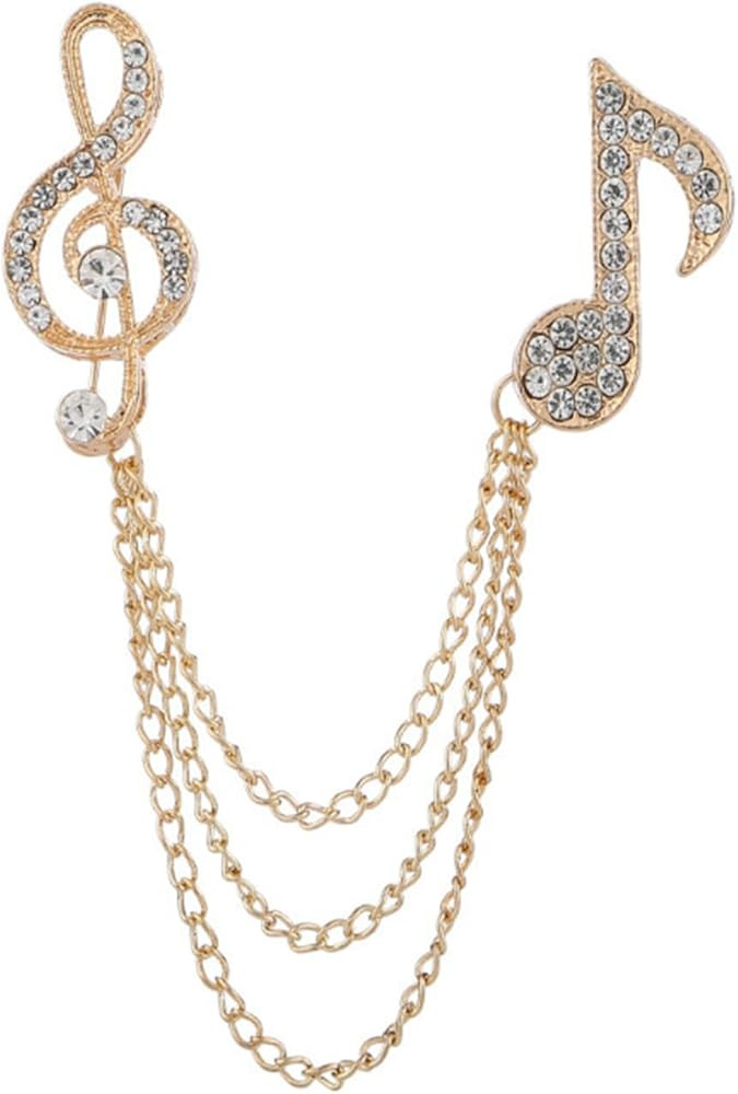 Music Note Brooch Pink for Men Women Gold /Silver Music Note Mark Brooch Lapel Pin Badge Hanging ... | Amazon (US)