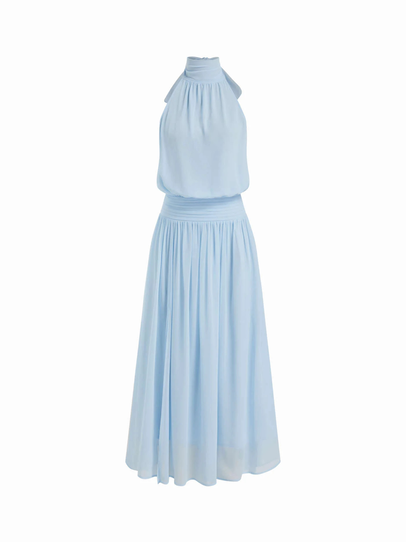 Chiffon Chiffon Halter Neckline Backless A-Lined Maxi Dress For Date Vacation | Cider