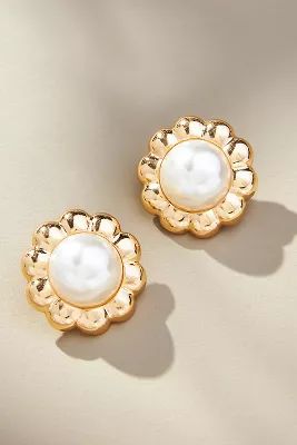 The Restored Vintage Collection: Halo Pearl Earrings | Anthropologie (US)