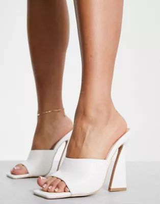 Raid Jemma platform heel sandals in white | ASOS (Global)