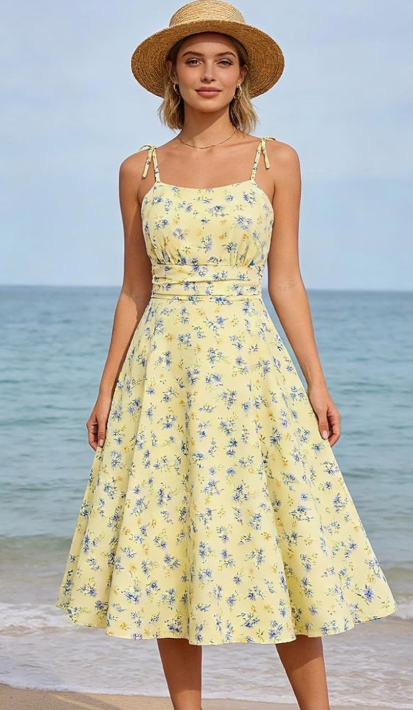 Soft vintage elegance made for summer moments.🌷 This flowy spaghetti strap midi is perfect for beach weddings, garden parties, and sunset cocktails. The flattering silhouette drapes beautifully while the lightweight fabric keeps things breezy and romantic. 

Pair with delicate jewelry and sandals for an effortlessly timeless look.✨

#LTKWedding #LTKSeasonal #LTKFestival