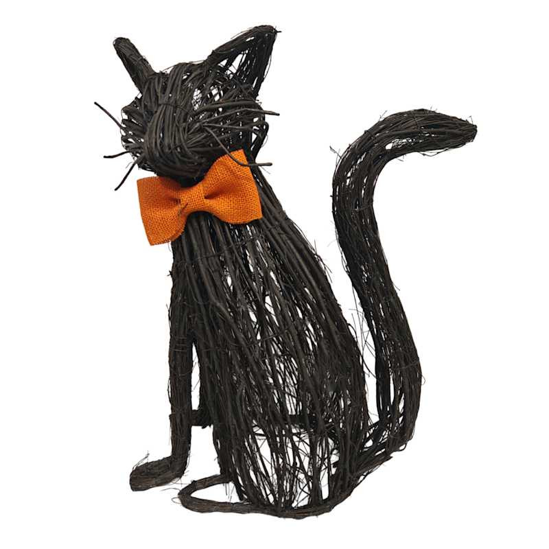Rattan Black Cat, 19" | At Home