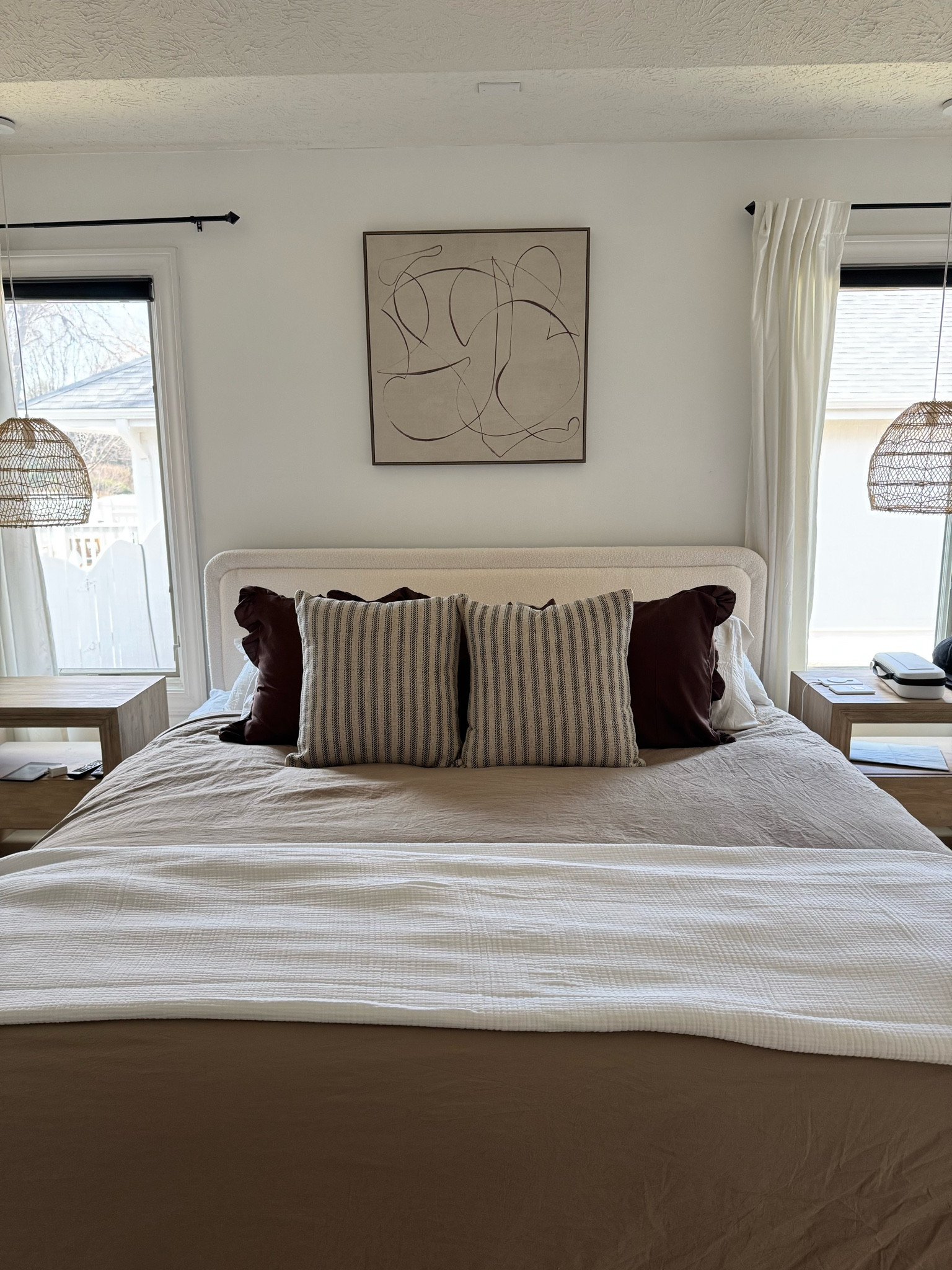 Bedroom decor for our king bed. Loving the brown tones 

#LTKHome