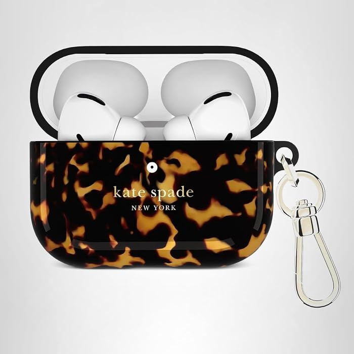 kate spade new york AirPods Pro 3 Protective Case with Luxe Metallic Keychain Clip - Transparent ... | Amazon (US)