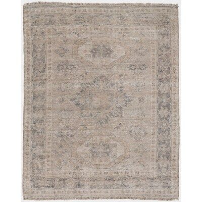 Room Envy Ramey 9 x 12 Wool Charcoal Gray/Latte Tan Indoor Abstract Bohemian/Eclectic Area Rug Lo... | Lowe's