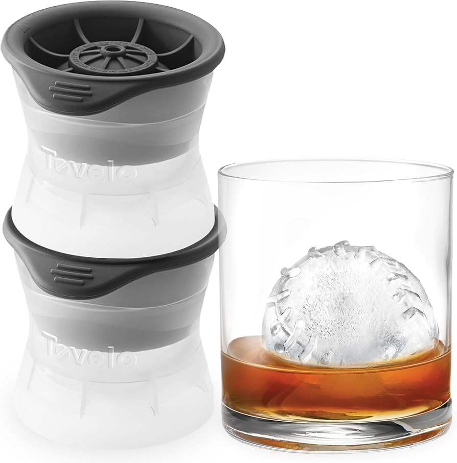 Tovolo Baseball Ice Molds Pack of 2 Large Craft Ice Mold Spheres for Whiskey Bourbon Cocktails, D... | Amazon (US)