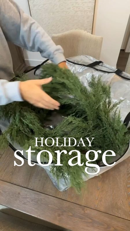 Holiday storage bags, clear tote bags, garland storage, wreath storage bags

#LTKhome #LTKfindsunder50 #LTKHoliday