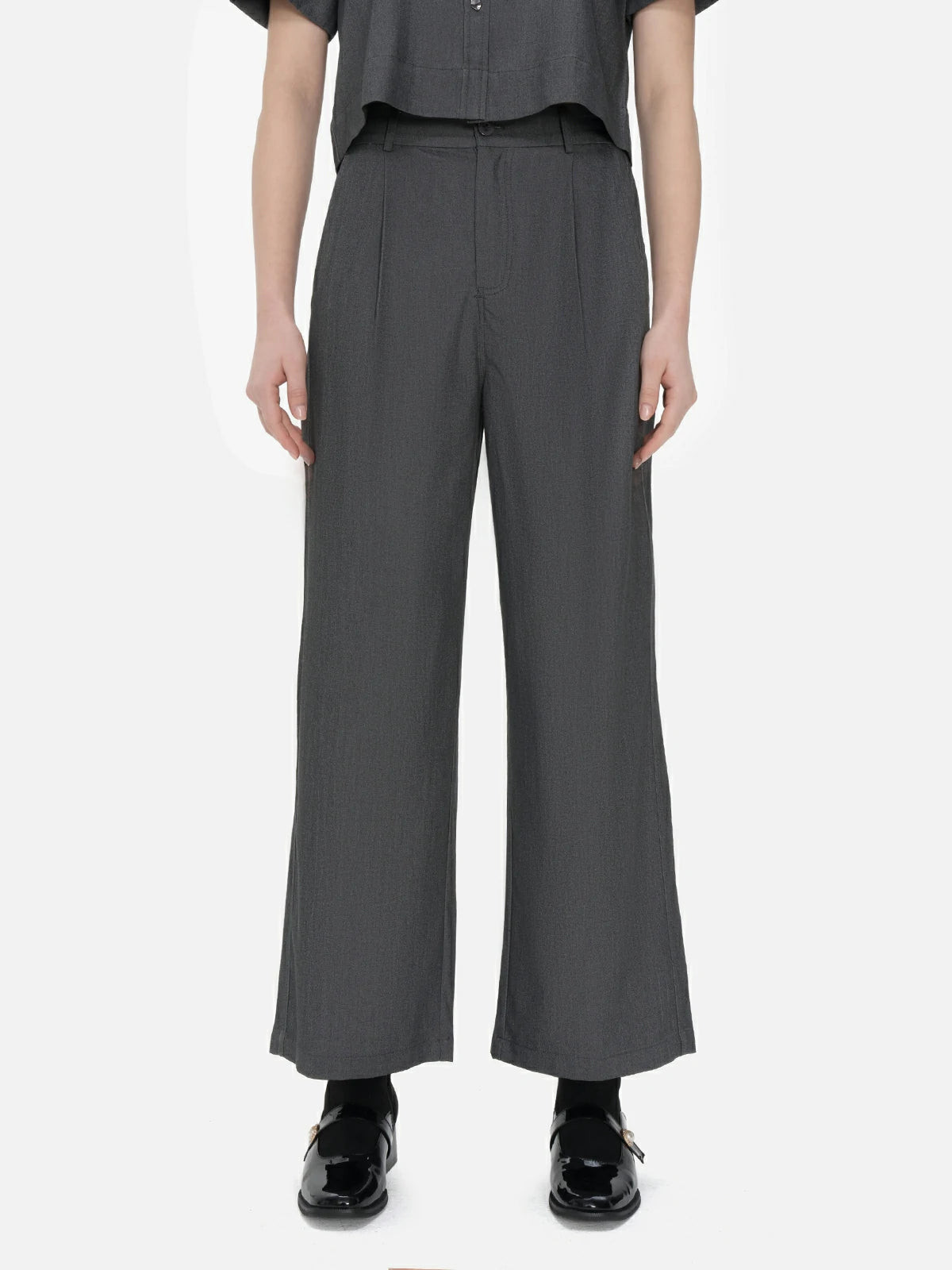 Casual Wide Leg Button Down Pants | SDEER