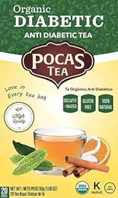 Pocas Organic Tea, Diabetic, 1.06 Ounce, 20 Count (Pack of 6) | Amazon (US)