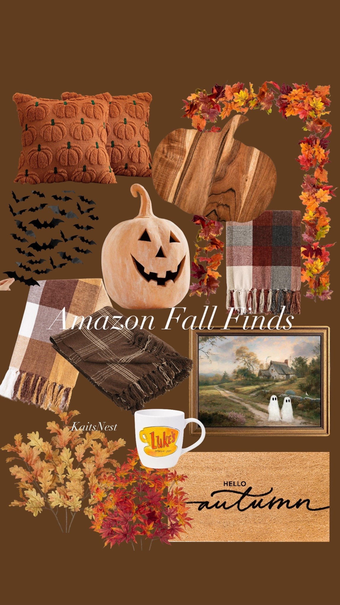 Amazon fall home decor finds 2025. Amazon fall decor. Fall decor. Amazon autumn. Fall stems. Fall pillows. Fall blankets. Collected home. 

#LTKFindsUnder100 #LTKSeasonal #LTKHome