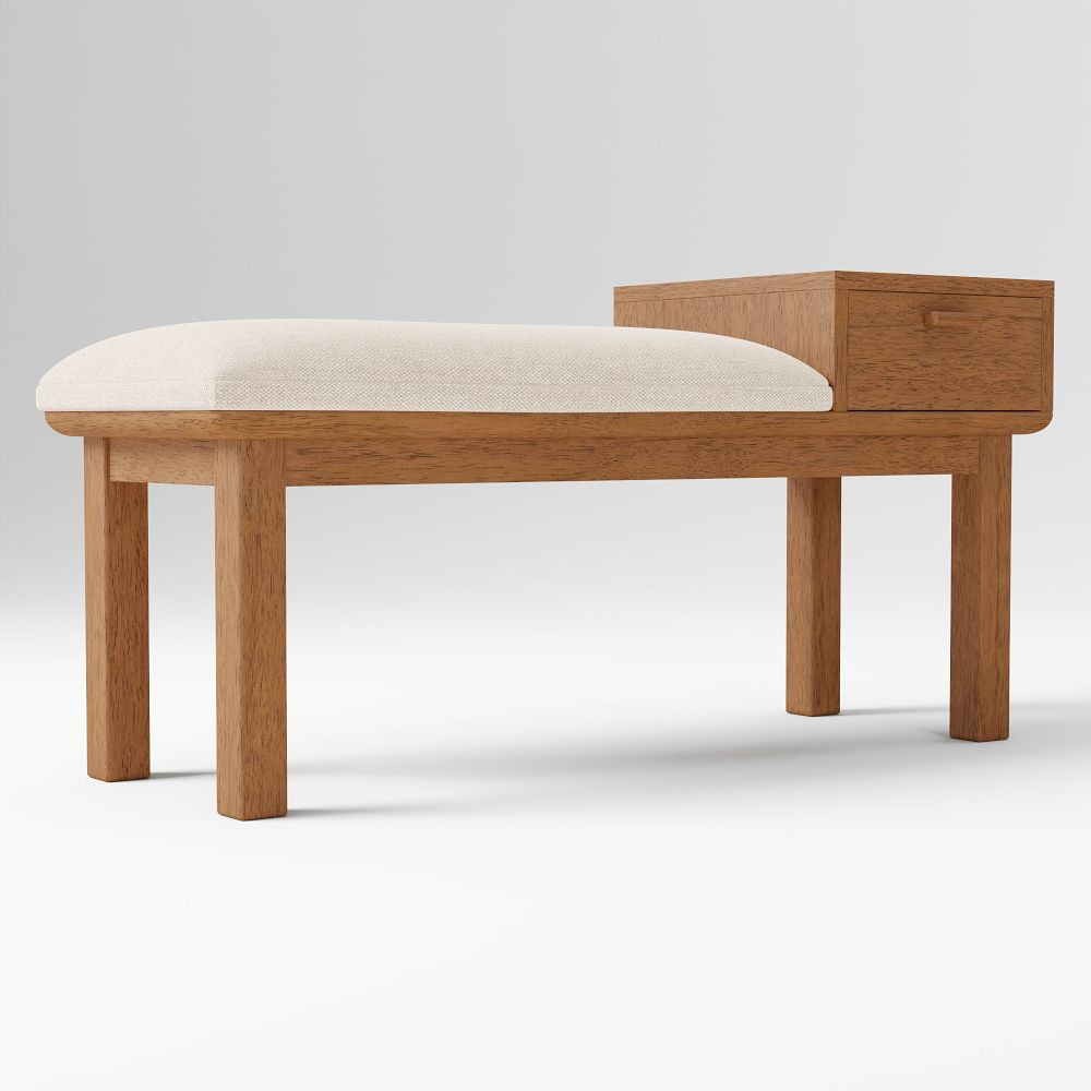 Emma Chamberlain Upholstered Telephone Bench (42") | West Elm (US)
