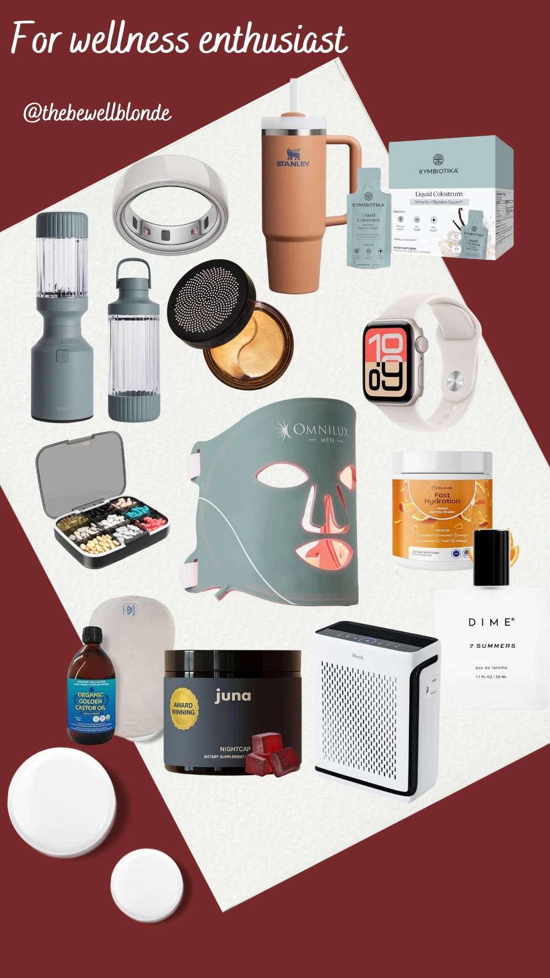 Wellness
Red light 
Apple Watch 
Oura ring 
Cymbiotica
Non-toxic

#LTKActive #LTKGiftGuide #LTKFindsUnder50