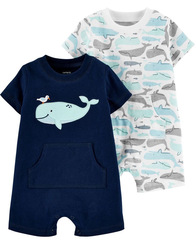 2-Pack Whale Rompers | Carter's