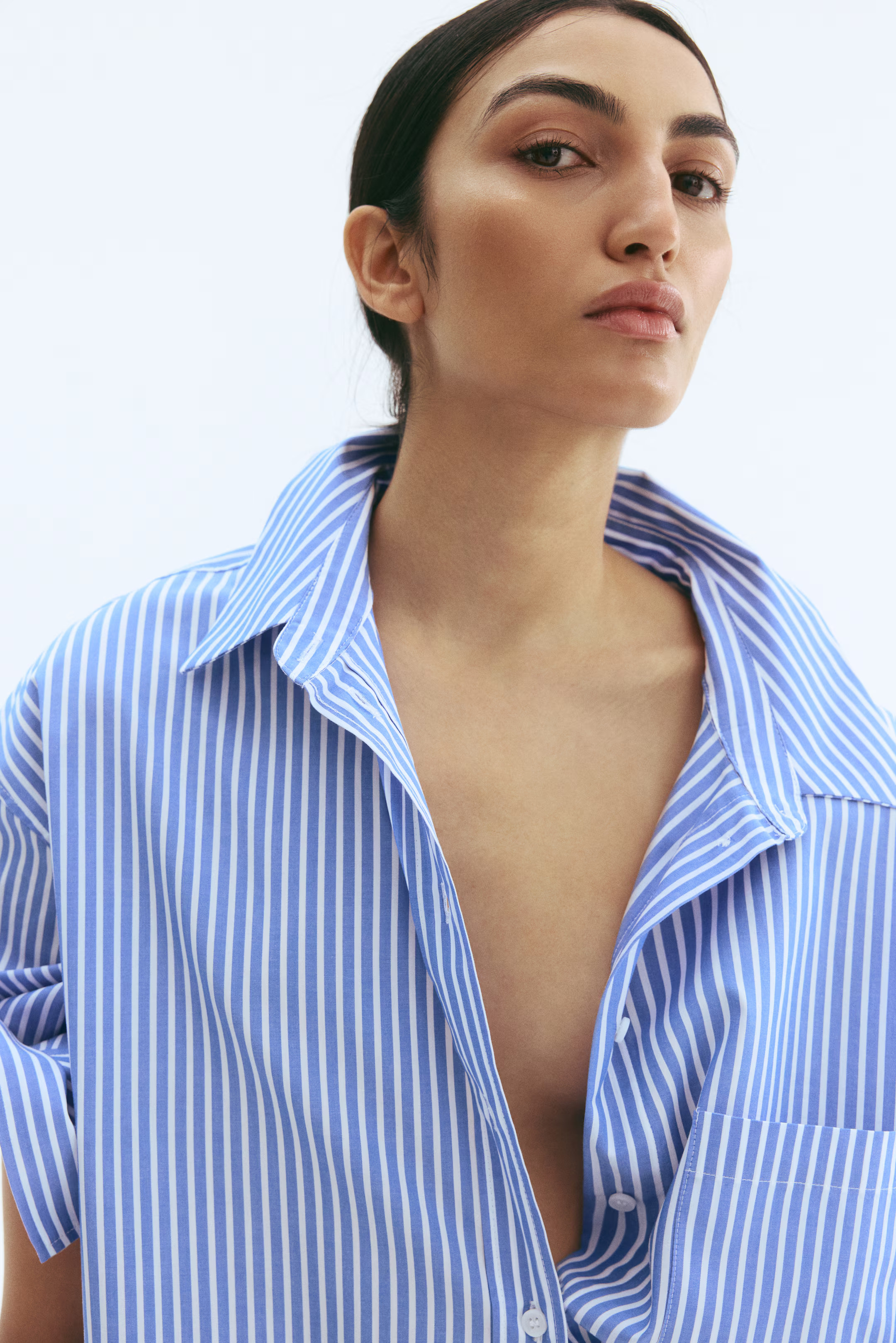 Oversized Cotton Poplin Shirt | H&M (US + CA)