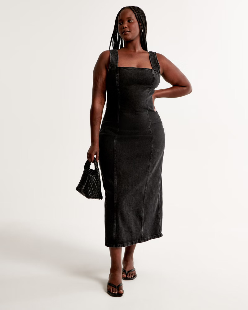 Denim Midi Dress | Abercrombie & Fitch (US)