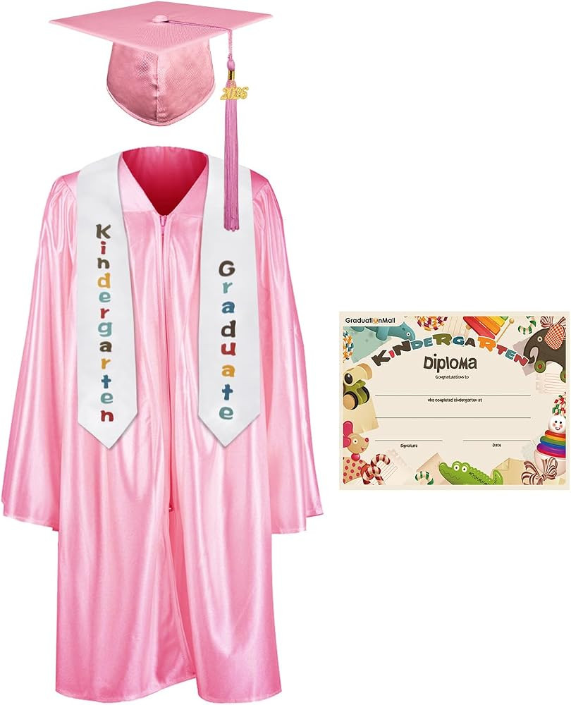 GraduationMall Kindergarten Graduation Cap Gown Stole Package with 2026 Tassel, Certificate | Amazon (US)