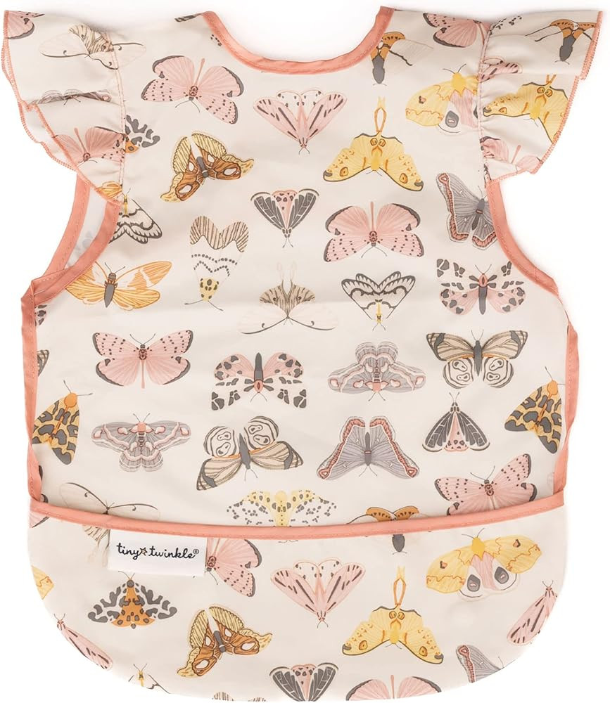 Tiny Twinkle Mess Proof Baby Bib - Waterproof Toddler and Baby Apron Bib - Machine Washable - PFA... | Amazon (US)