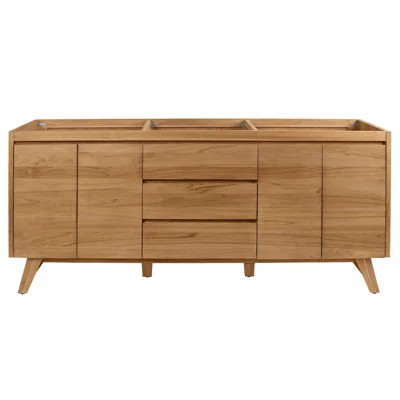 Saeko 72" Double Bathroom Vanity Base Only | Wayfair North America