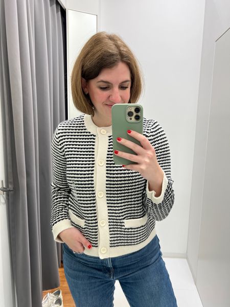 The best striped sweater at an affordable price! I plan to wear it closed like this and as a jacket.

Sweater: M


#LTKfindsunder50 #LTKstyletip #LTKsalealert