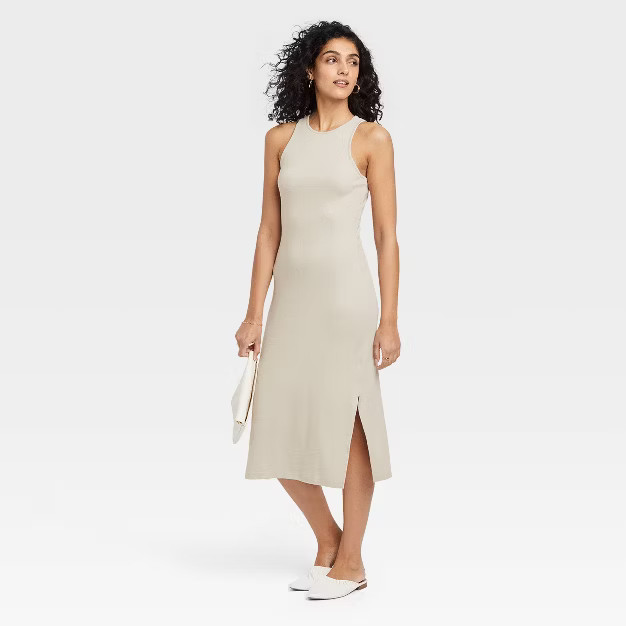 Women's Sleeveless Ribbed Dress - A New Day™ | Target