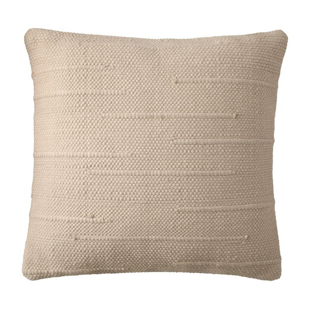 Better Homes & Gardens Gianna Taupe Cotton Chindi 24" x 24" Pillow by Dave & Jenny Marrs - Walmar... | Walmart (US)