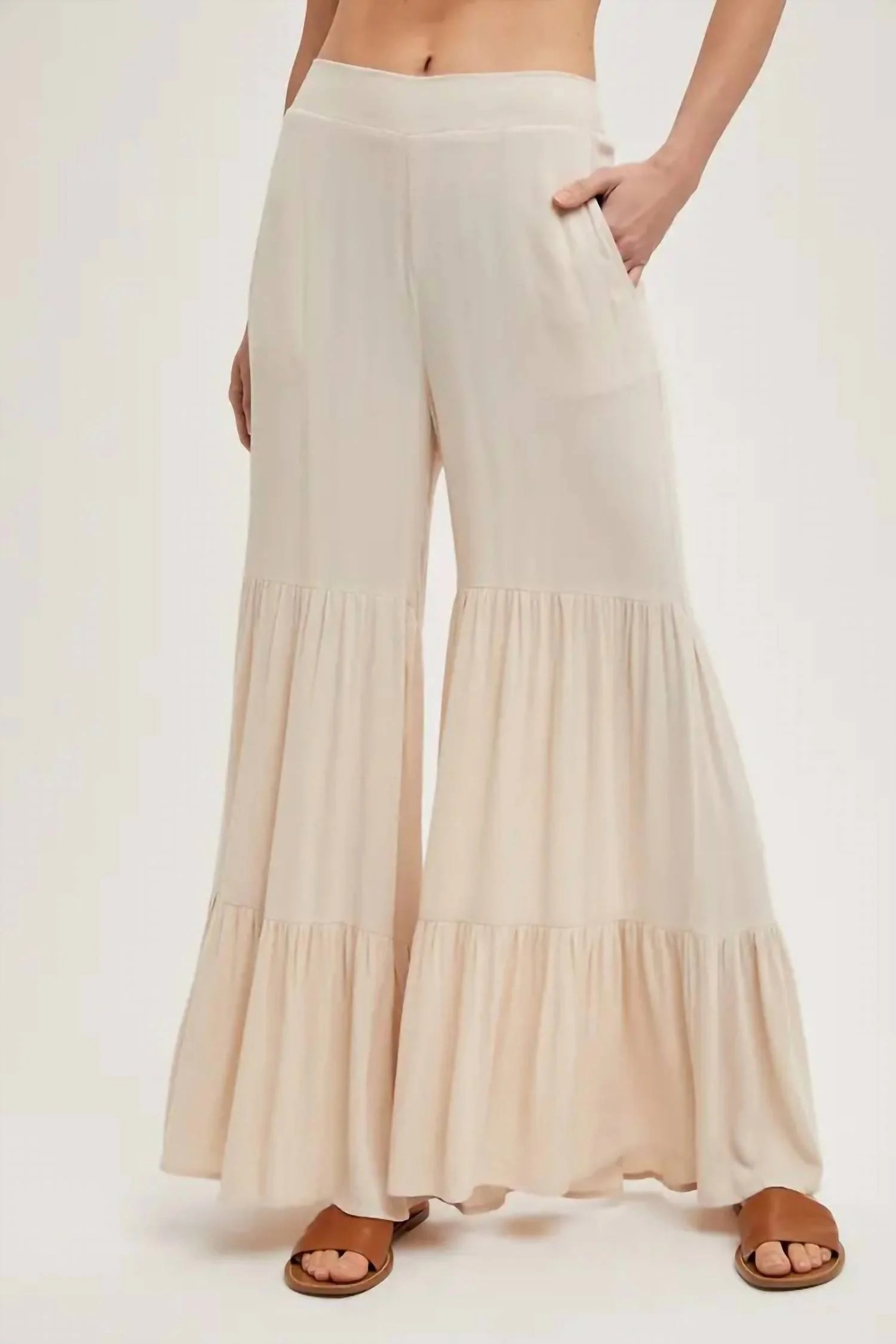 Boho Pants In Cream | Shop Simon
