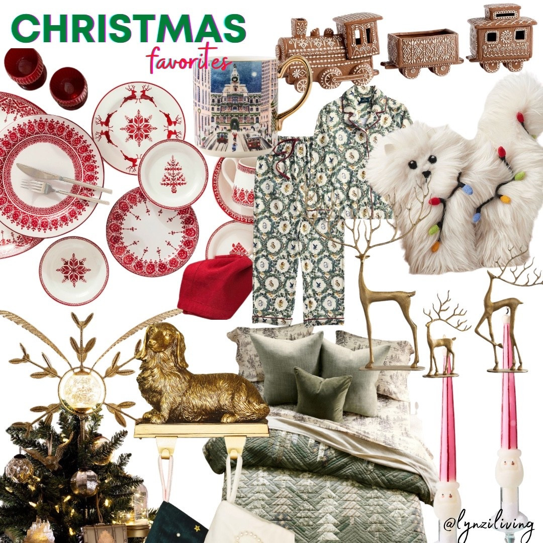 Christmas Favorites

Christmas decor 2025, Christmas decorations 2025, Christmas home decor 2025, holiday decor 2025, holiday decorations 2025, holiday home decor 2025, Christmas dinnerware, red dinnerware, gingerbread train, Harry Potter pajamas, Christmas pajamas, Christmas mug, city mug, National Lampoon‘s Christmas decor, cat Christmas decor, cat throw pillow, Christmas decorative object, gold reindeer, Santa taper candle, Santo candles, Christmas bedding, green bedding, forest bedding, Gold dachshund stocking holder, brass stocking holder, Harry Potter tree topper, time Turner tree topper

#LTKHome #LTKSeasonal #LTKHoliday