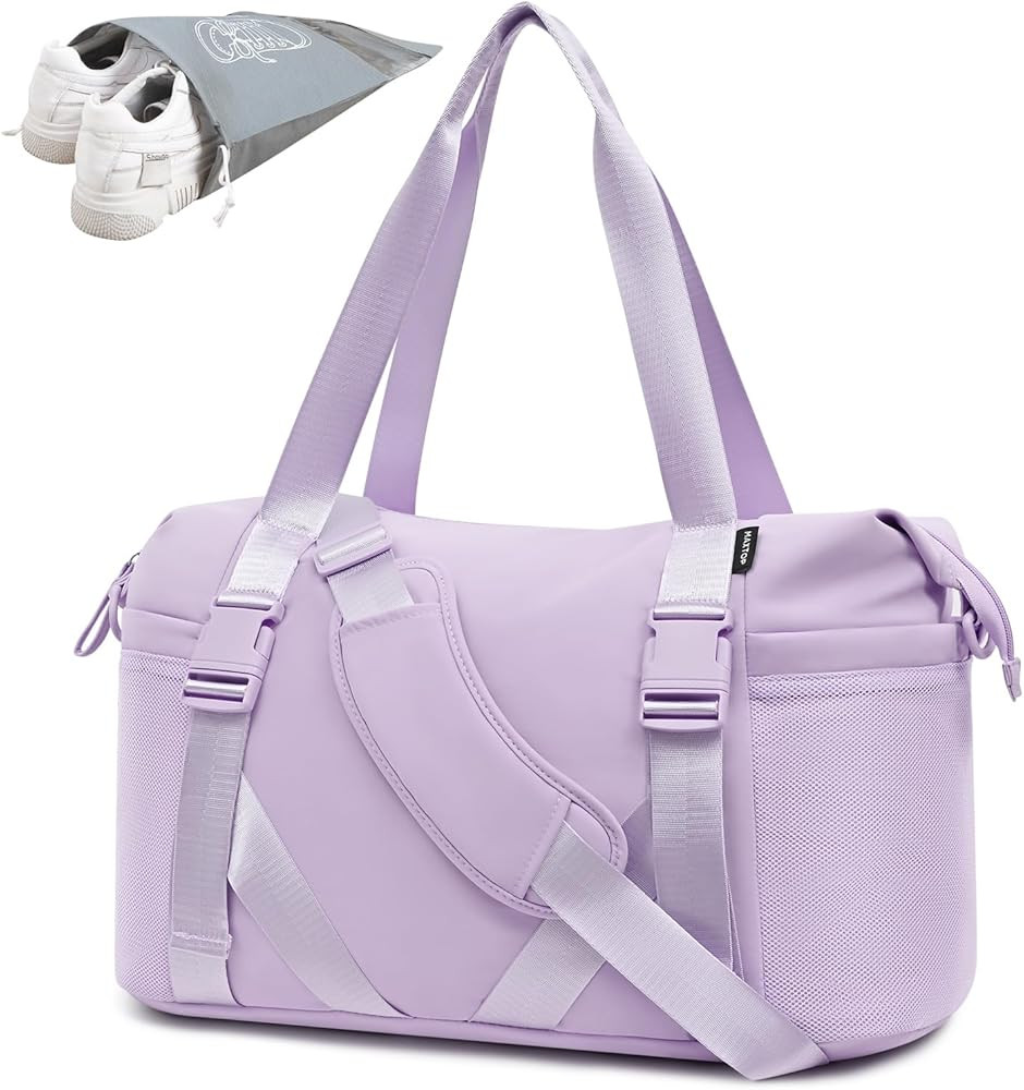 MAXTOP Women's Gym Yoga Duffle Bag with Shoe Pouch,Multi-Purpose Overnight Travel Bag for Gym,Wor... | Amazon (US)