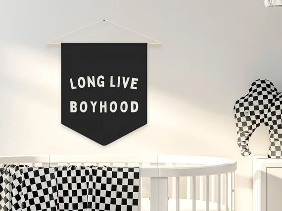 Long Live Boyhood Flag  Boys Room Decor  Baby Boy Nursery - Etsy | Etsy (US)