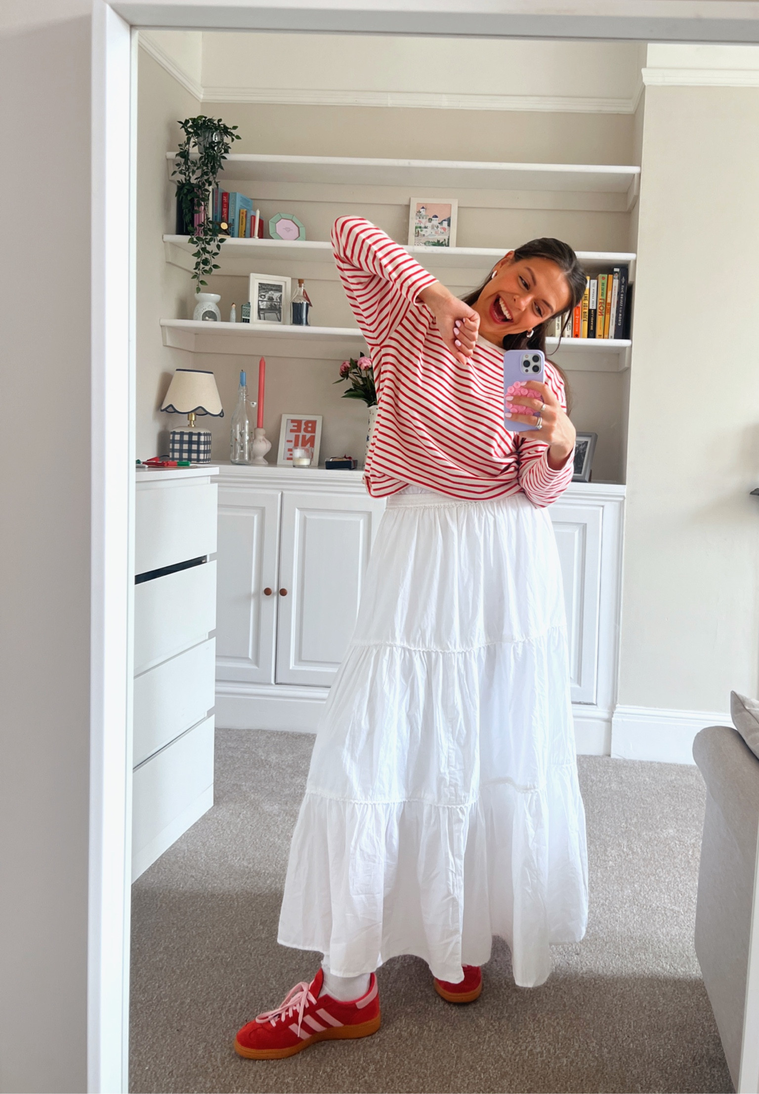 summer office fit🍓🍓🍓

white long skirt, striped top, spezials, pink and red

#LTKuk #LTKworkwear #LTKsummer