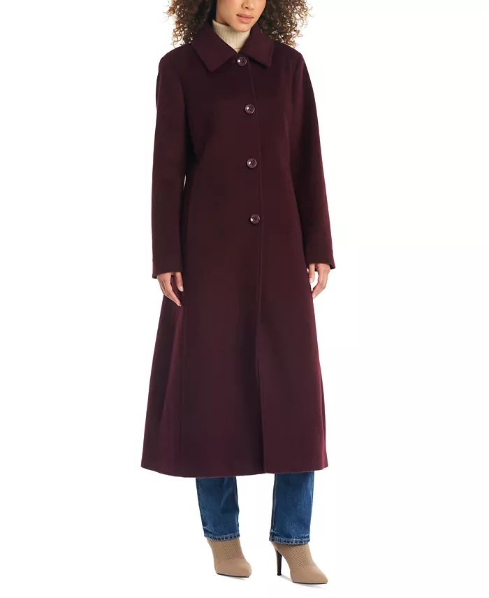 Jones New York Women's Single-Breasted Maxi Coat - Macy's | Macy's